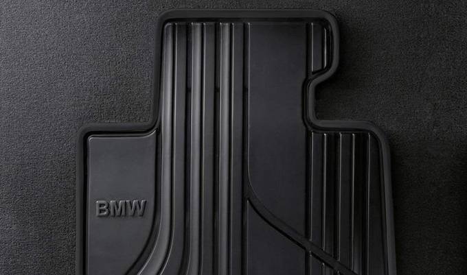 BMW Floor Mat Set - Rear (Black - Rubber) 51472350421